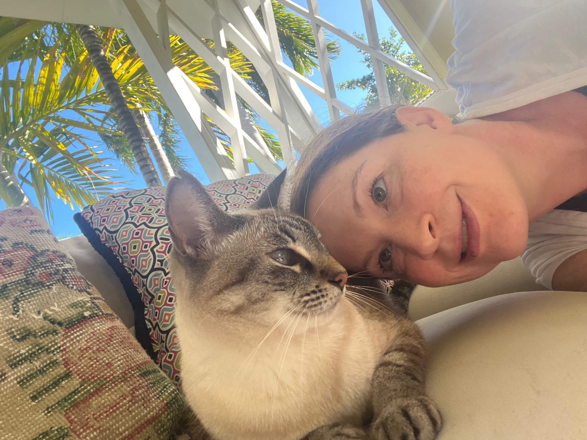 Christine Southworth with Coco on St. Croix